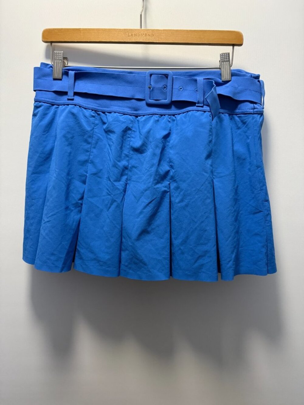 OFFLINE by Aerie Real Good Belted Pleated Skort Blue Women's Size L